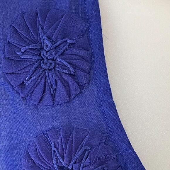 Bluish-Purple Embellished Sleeveless Top | S | ELLE - Picture 7 of 10